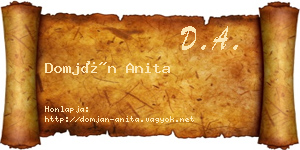 Domján Anita névjegykártya